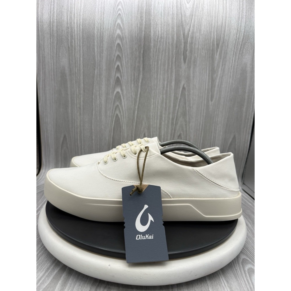 Olukai Tradewind Mens Size 12 Off White Casual Shoes Lightweight Canvas Sneakers